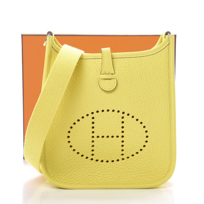 Hermes Taurillon Clemence Evelyne TPM Lime 11 of 11