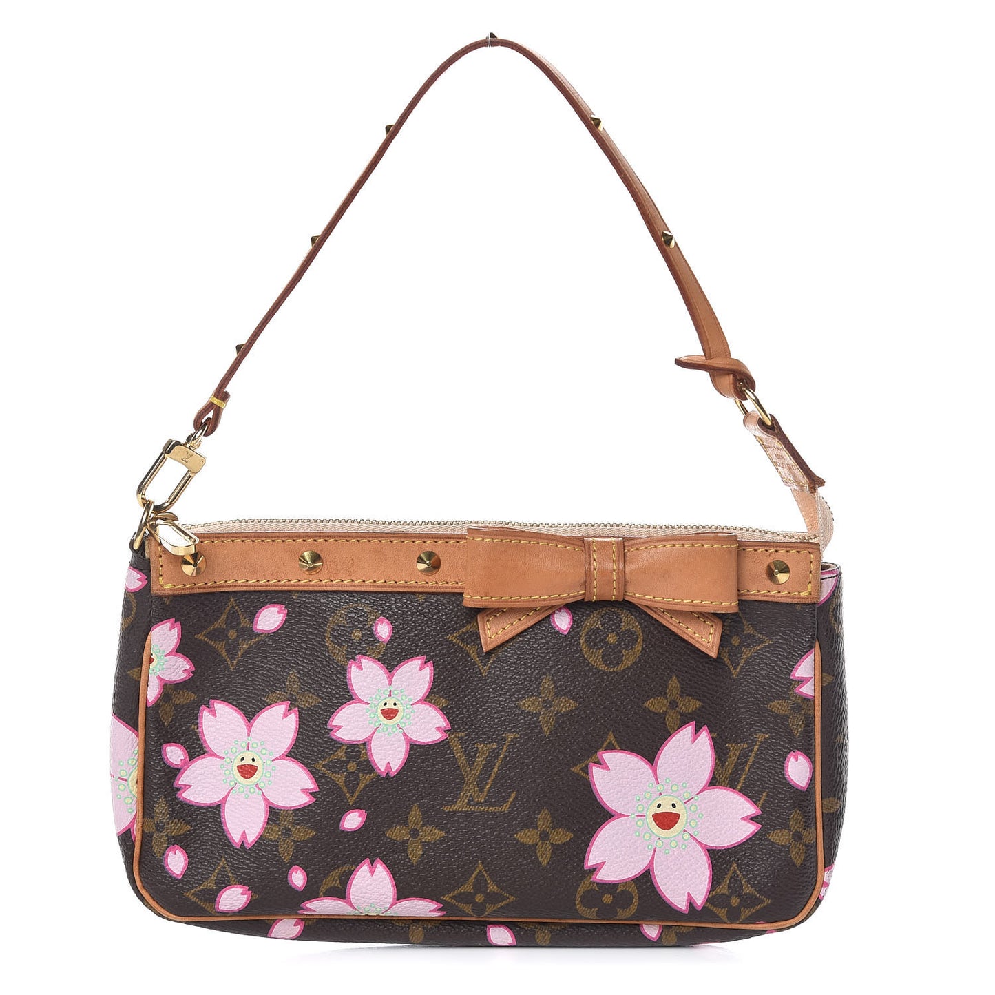 Monogram Cherry Blossom Pochette Accessories Brown