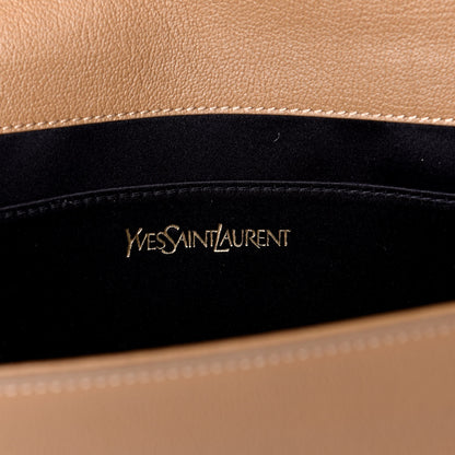 Saint Laurent Calfskin Monogram Large Belle De Jour Clutch Beige 6 of 8
