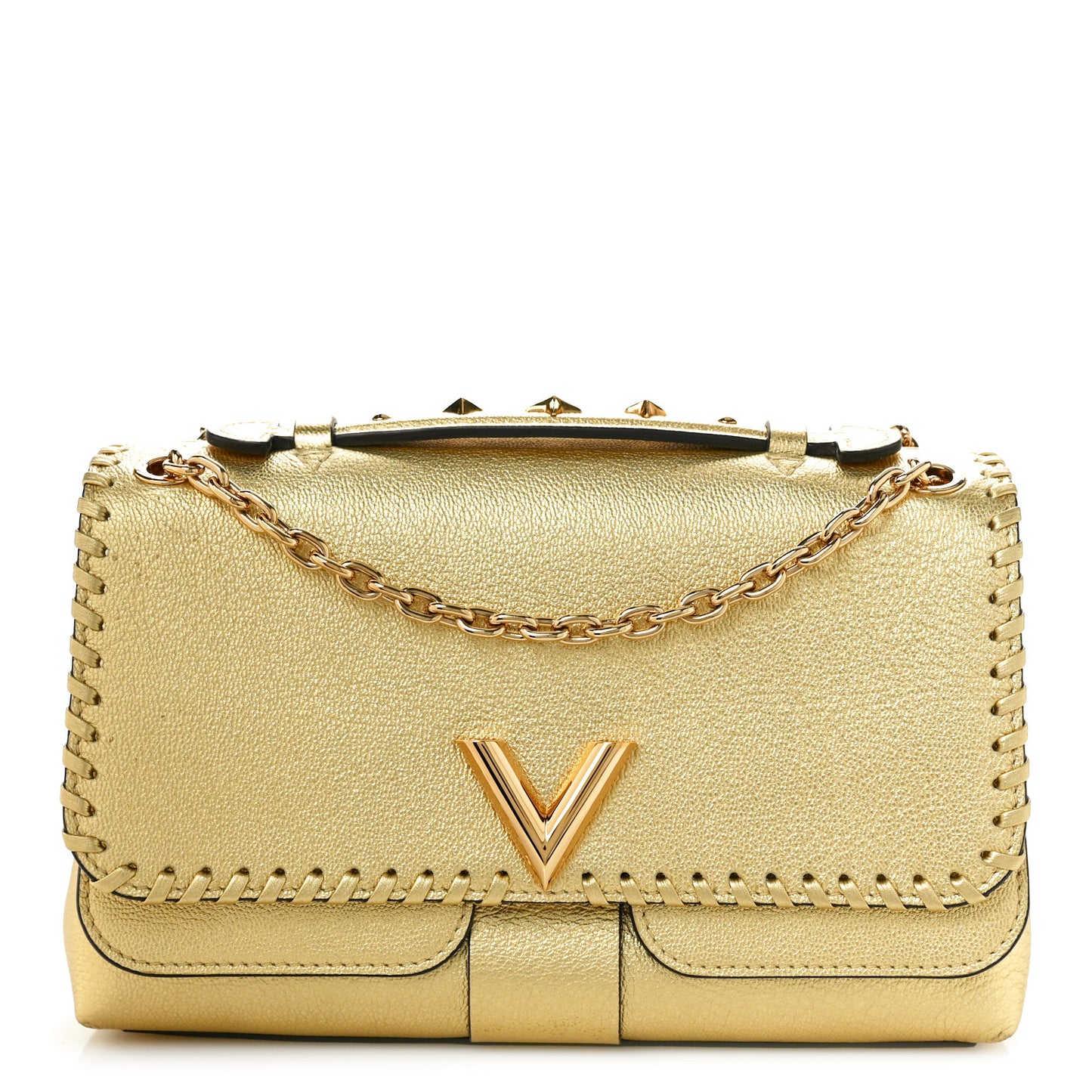 Cuir Plume Ecume Very Chain Bag Gold