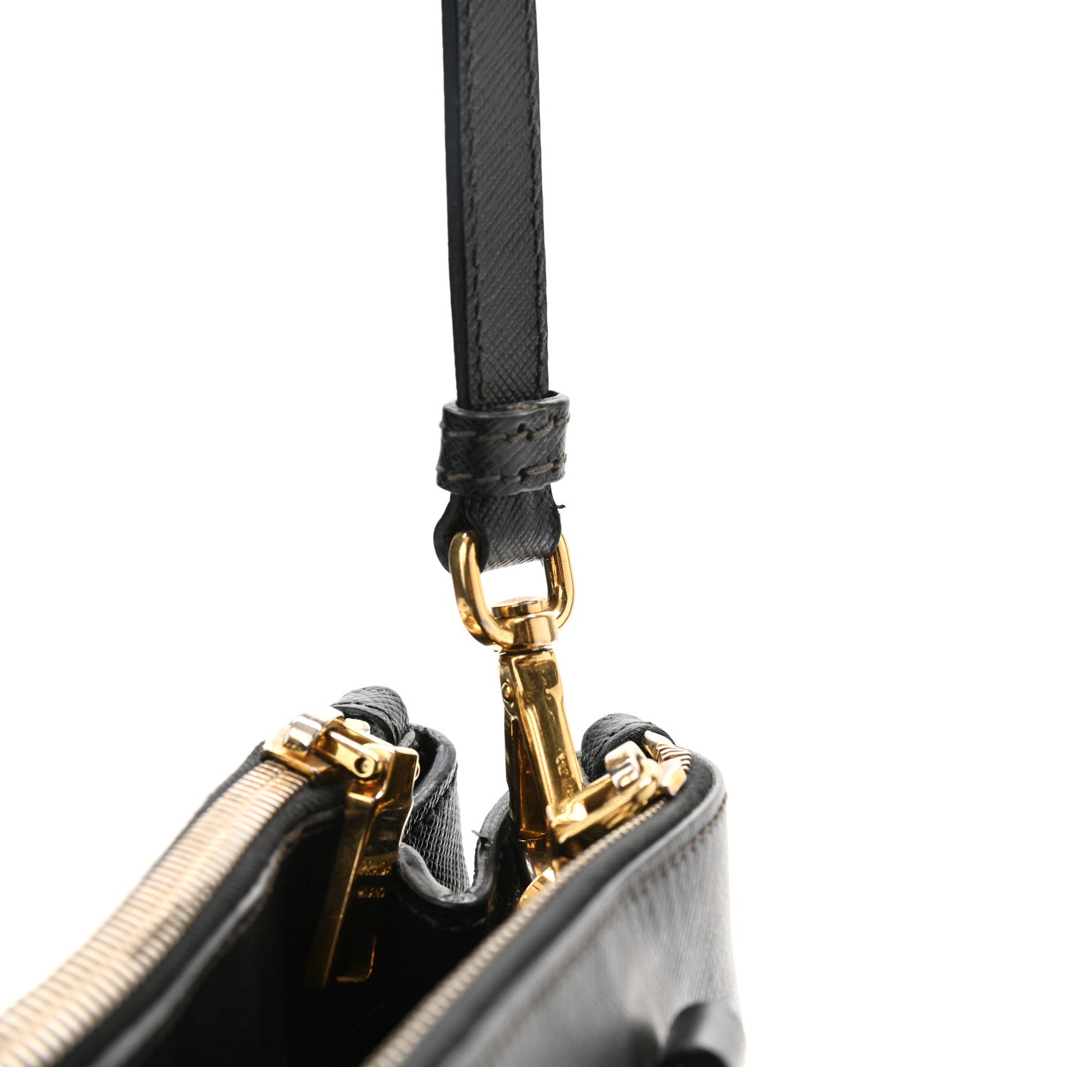 Prada Saffiano Small Galleria Double Zip Tote Black 10 of 11