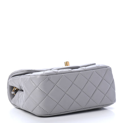 Chanel Lambskin Quilted Mini Pearl Crush Flap Light Grey 3 of 4