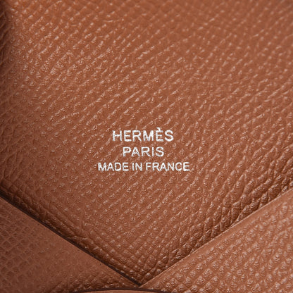 Hermes Epsom Calvi Card Case Gold 6 of 7