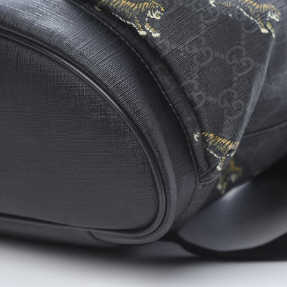 Gucci GG Supreme Monogram Tigers Double Buckle Backpack Black Multicolor 9 of 20
