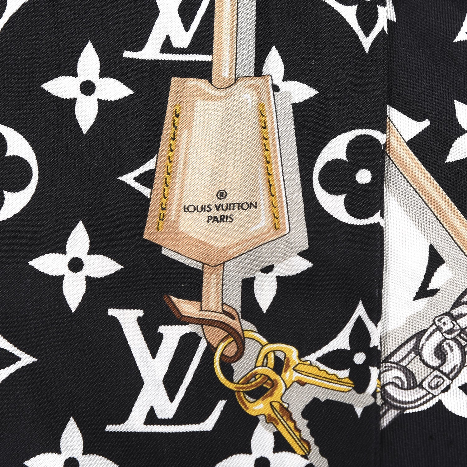 Louis Vuitton Silk Monogram Confidential Bandeau Black 5 of 6