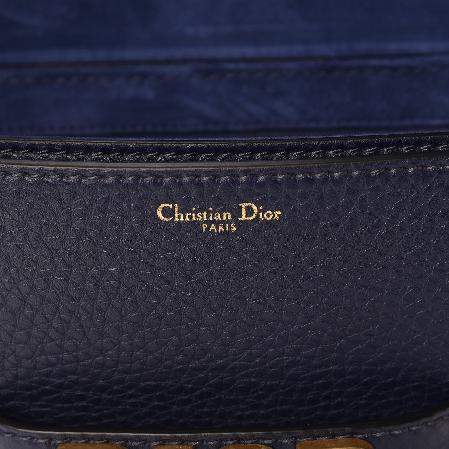 Christian Dior Grained Calfskin Dio(r)evolution Flap Bag Navy Blue 6 of 10