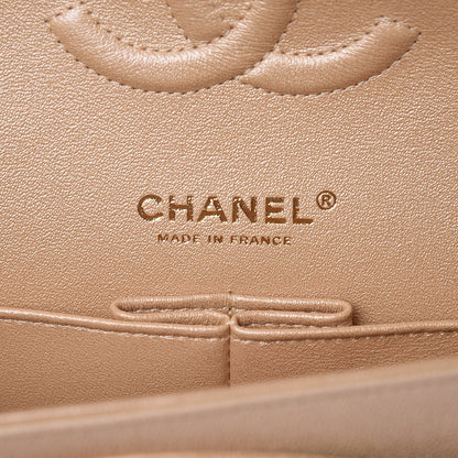 Chanel Iridescent Caviar Quilted Medium Double Flap Beige 7 of 12