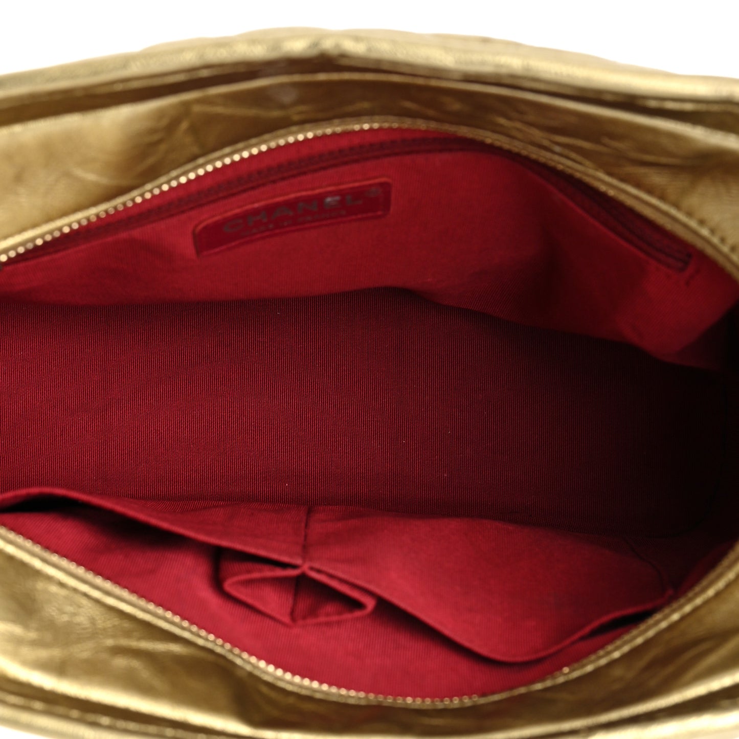 Metallic Lambskin Calfskin Quilted Medium Gabrielle Hobo Gold