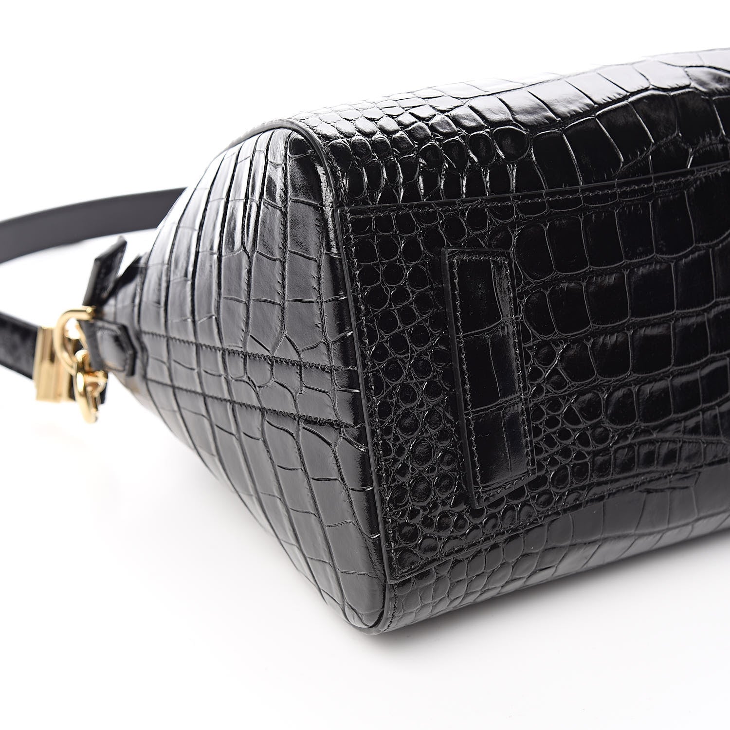 Givenchy Calfskin Crocodile Embossed Small Antigona Black 8 of 10