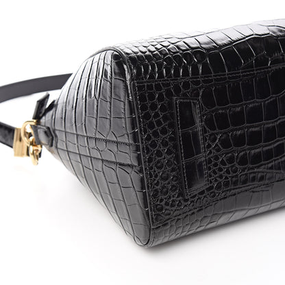 Givenchy Calfskin Crocodile Embossed Small Antigona Black 8 of 10