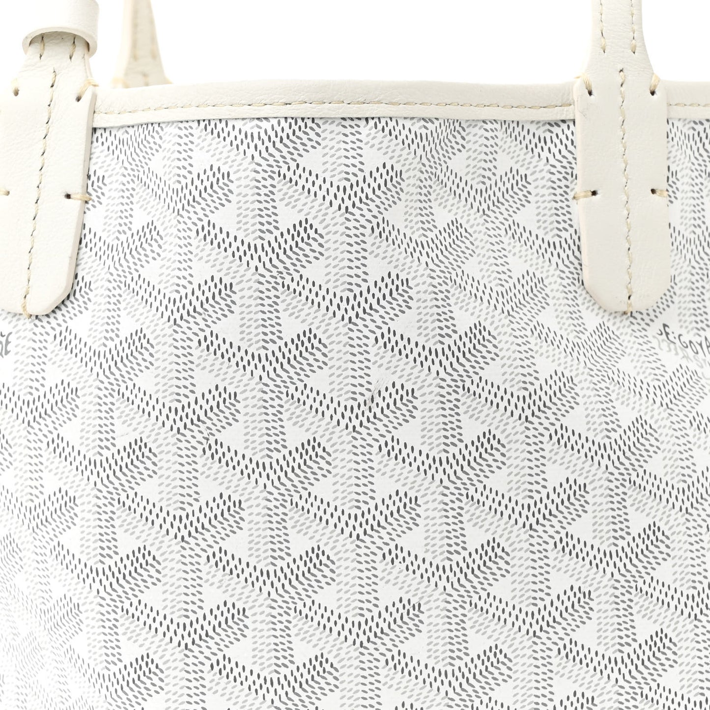 Goyardine Reversible Mini Anjou White