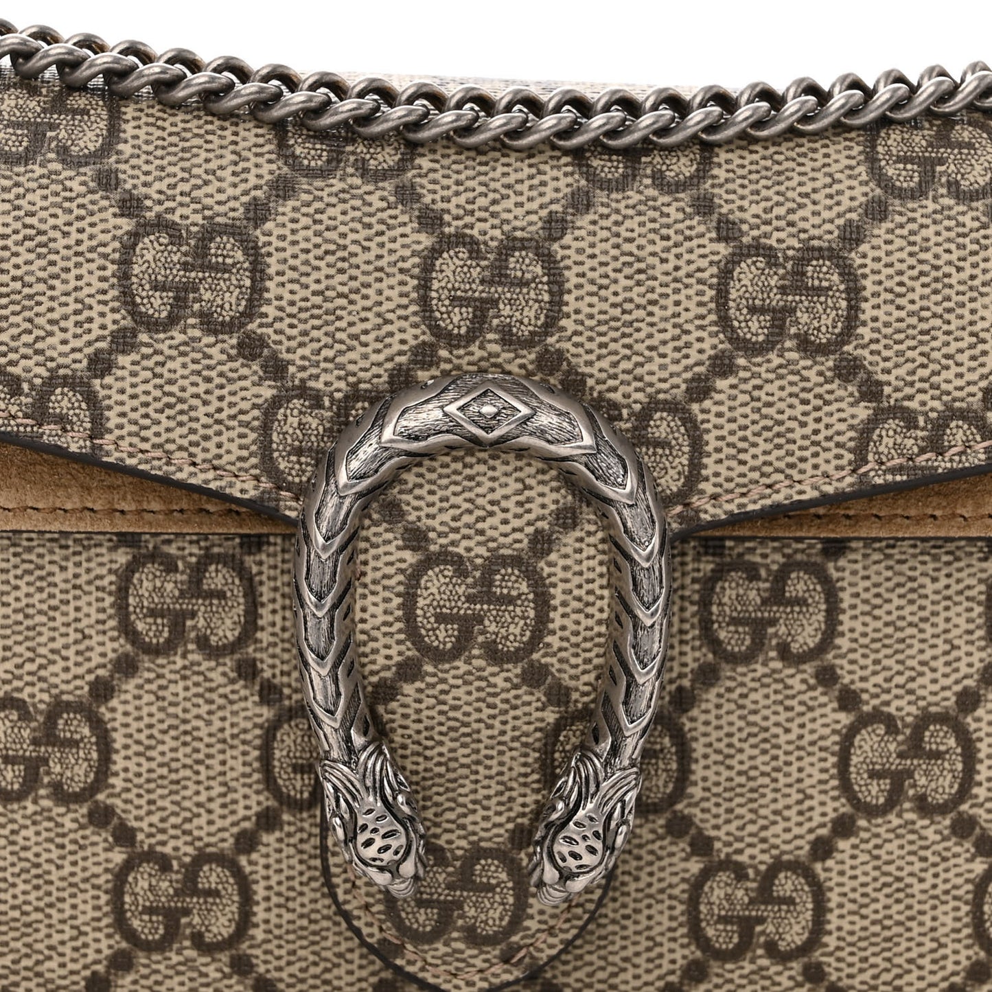 GG Supreme Monogram Super Mini Dionysus Shoulder Bag Taupe