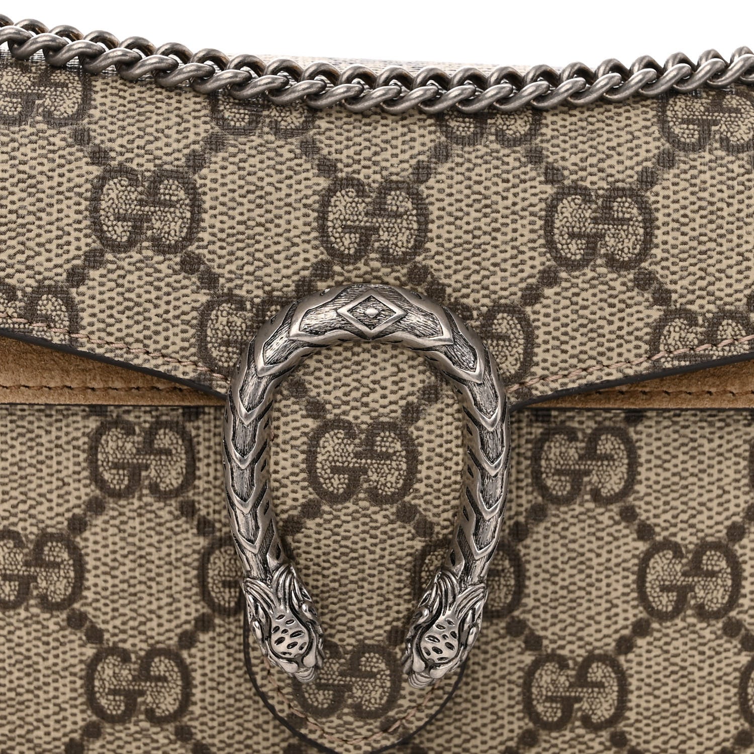 Gucci GG Supreme Monogram Super Mini Dionysus Shoulder Bag Taupe 7 of 9