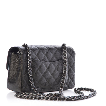 Chanel Caviar Quilted Mini Rectangular Flap Charcoal 3 of 11