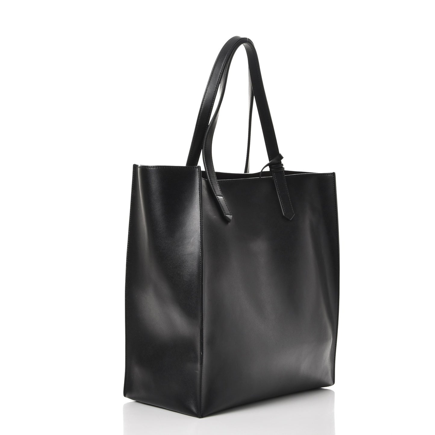 Calfskin Love Print Shopper Tote Black