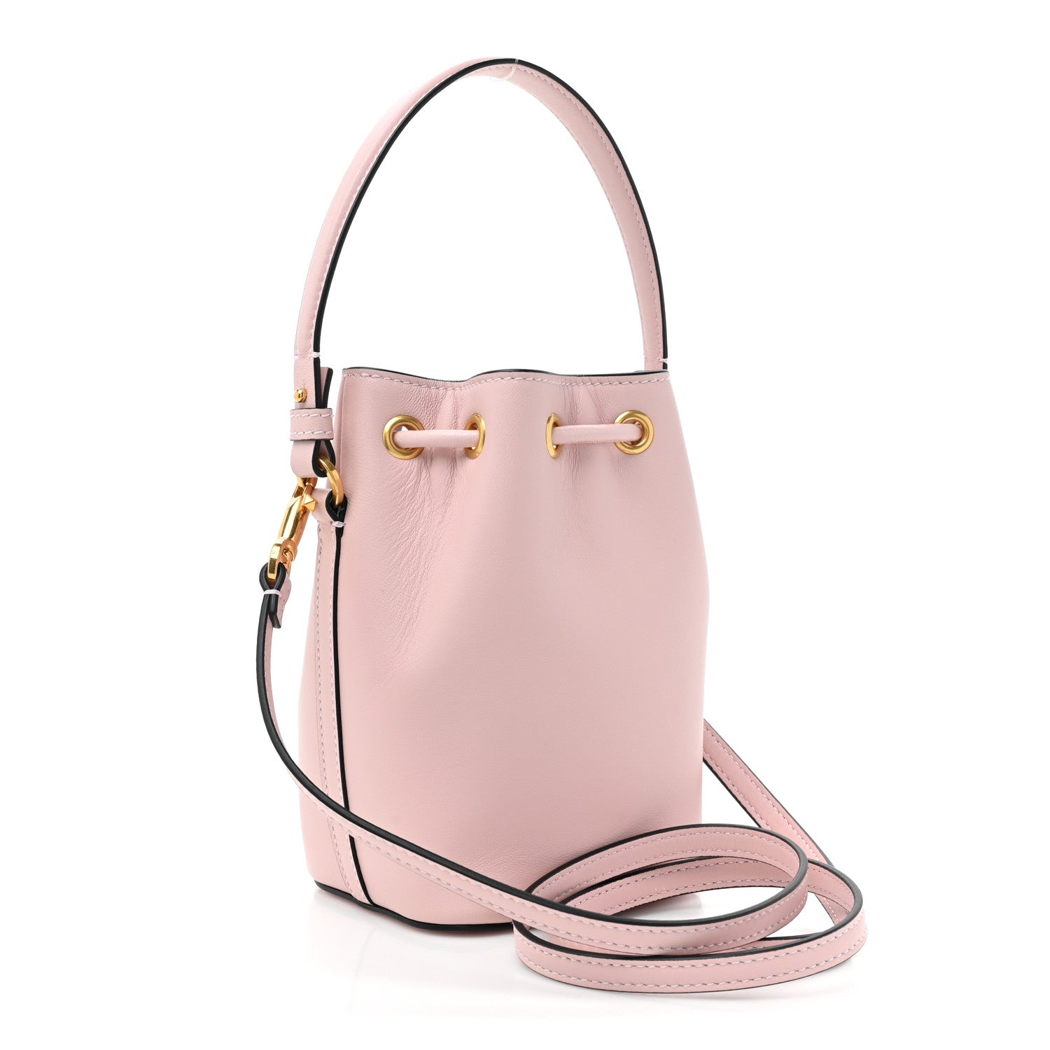 Valentino Garavani Nappa Mini VLogo Signature Bucket Bag Water Lilac 3 of 9