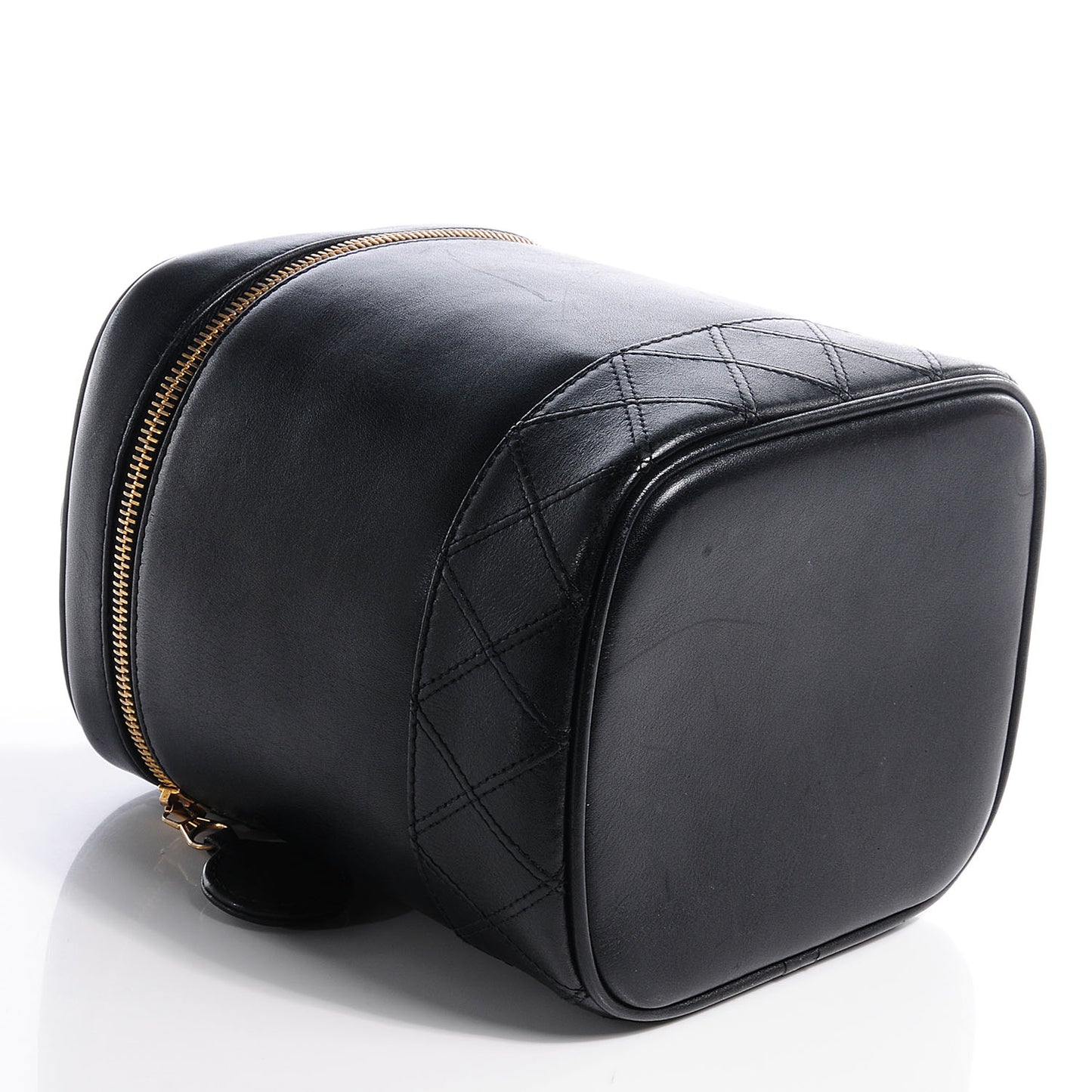 Lambskin Vanity Cosmetic Bag Black