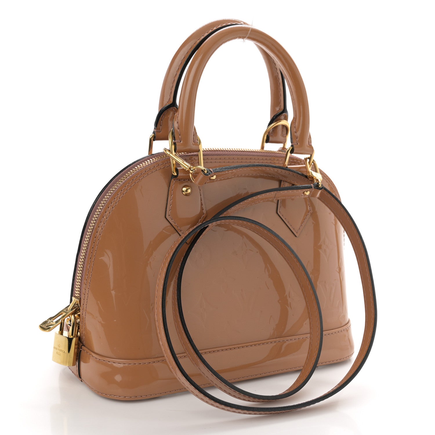 Louis Vuitton Vernis Alma BB Rose Velours 3 of 14