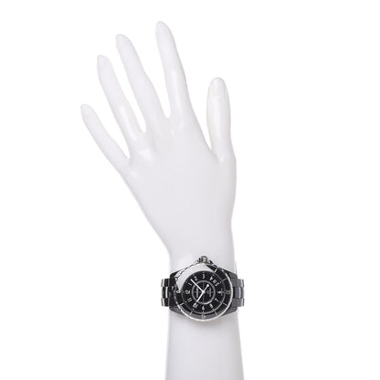Chanel Stainless Steel Ceramic 38mm J12 Automatic Watch Black 2 of 7