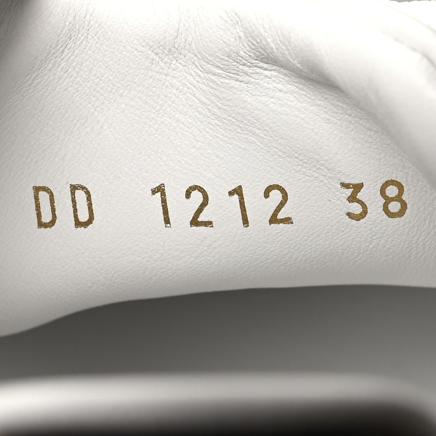 Calfskin Monogram Debossed Time Out Sneakers 38 White