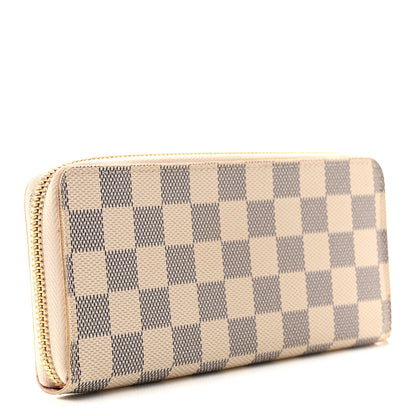 Louis Vuitton Damier Azur Clemence Wallet Rose Ballerine 3 of 6