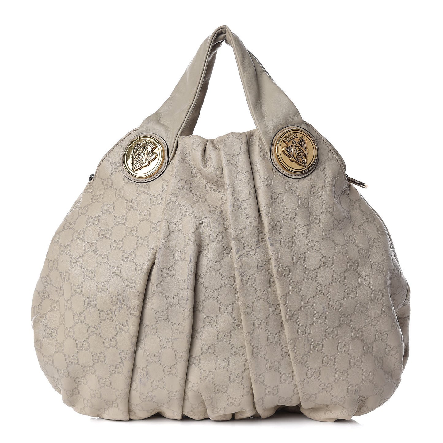 Guccissima Medium Hysteria Top Handle Bag Off White