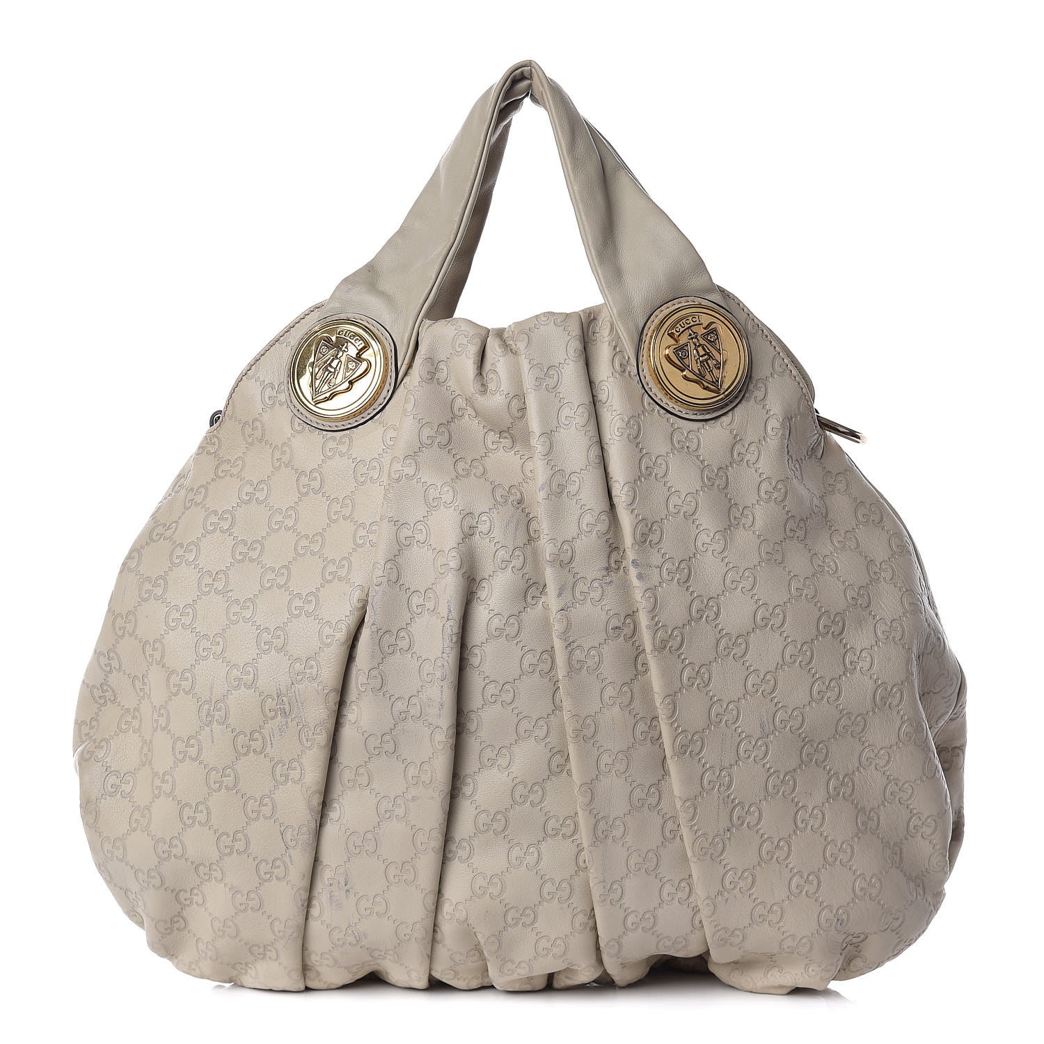 Gucci Guccissima Medium Hysteria Top Handle Bag Off White 1 of 19
