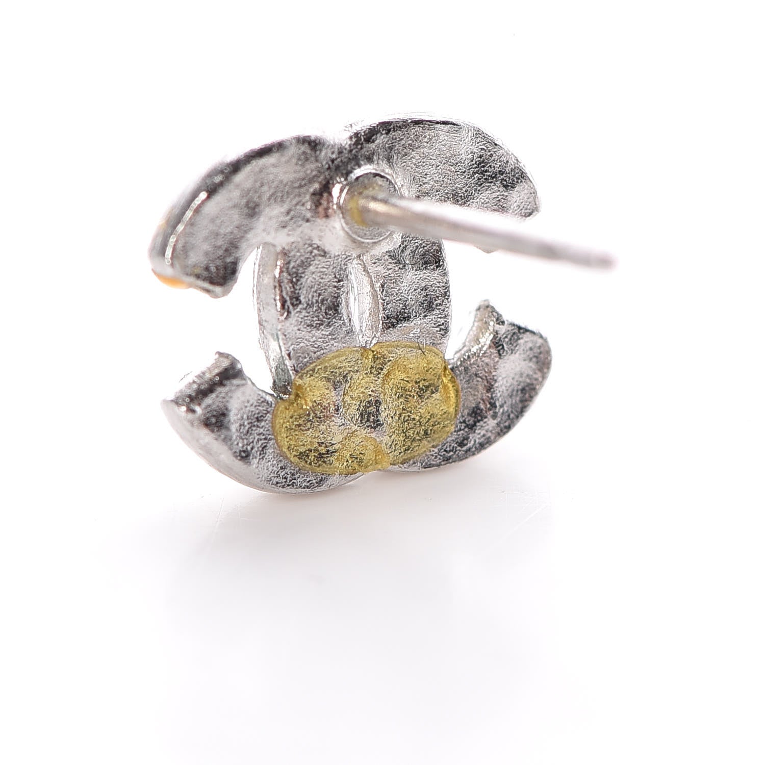 Chanel Crystal Mini Timeless CC Earrings Silver 5 of 5