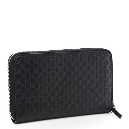 Gucci Microguccissima Large Zip Around Organizer Wallet Black 3 of 8
