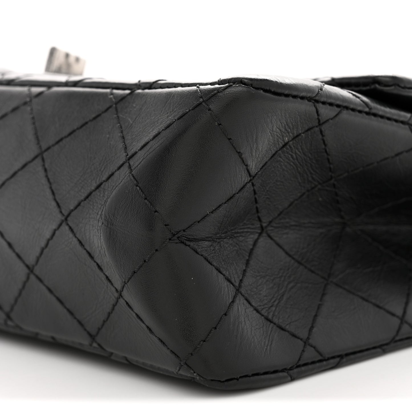 Aged Calfskin Quilted 2.55 Reissue 225 Flap Black