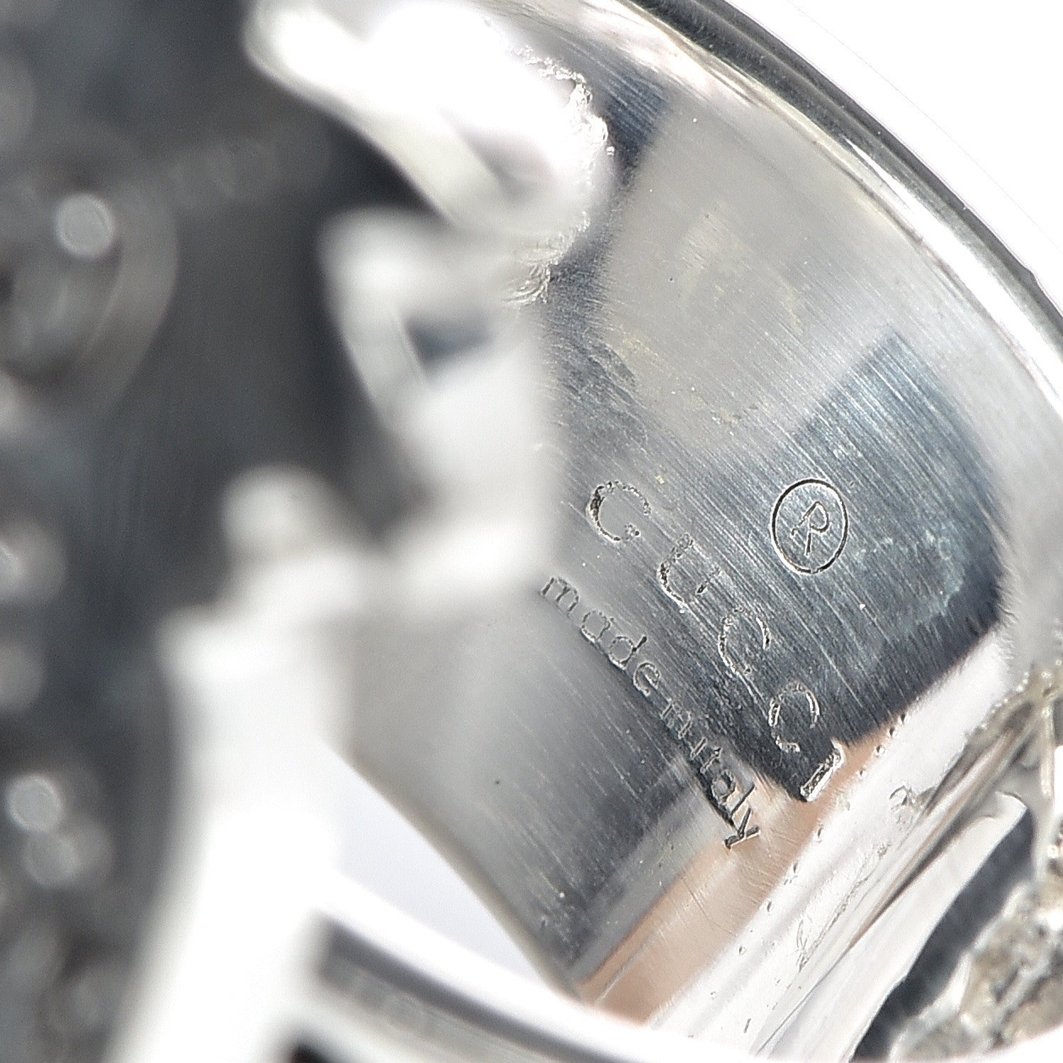 Gucci Sterling Silver GucciGhost Pineapple Ring 50 5.5 5 of 6