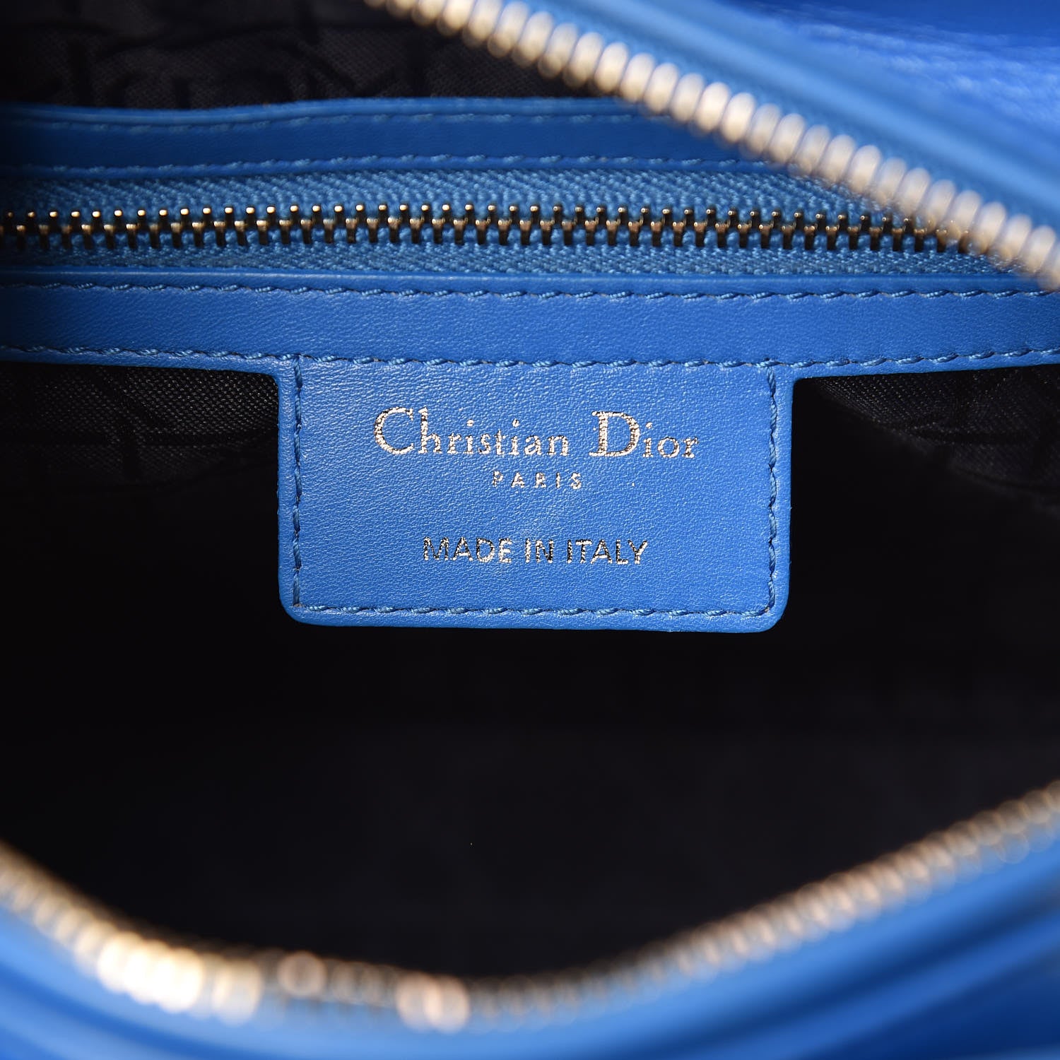 Christian Dior Lambskin Cannage Medium Lady Dior Blue Persan 6 of 17