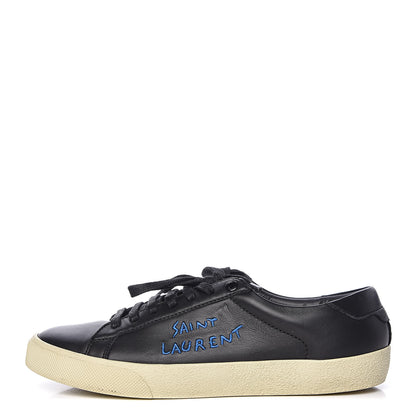 Saint Laurent Calfskin Court Classic Sneakers 39 Black 1 of 16