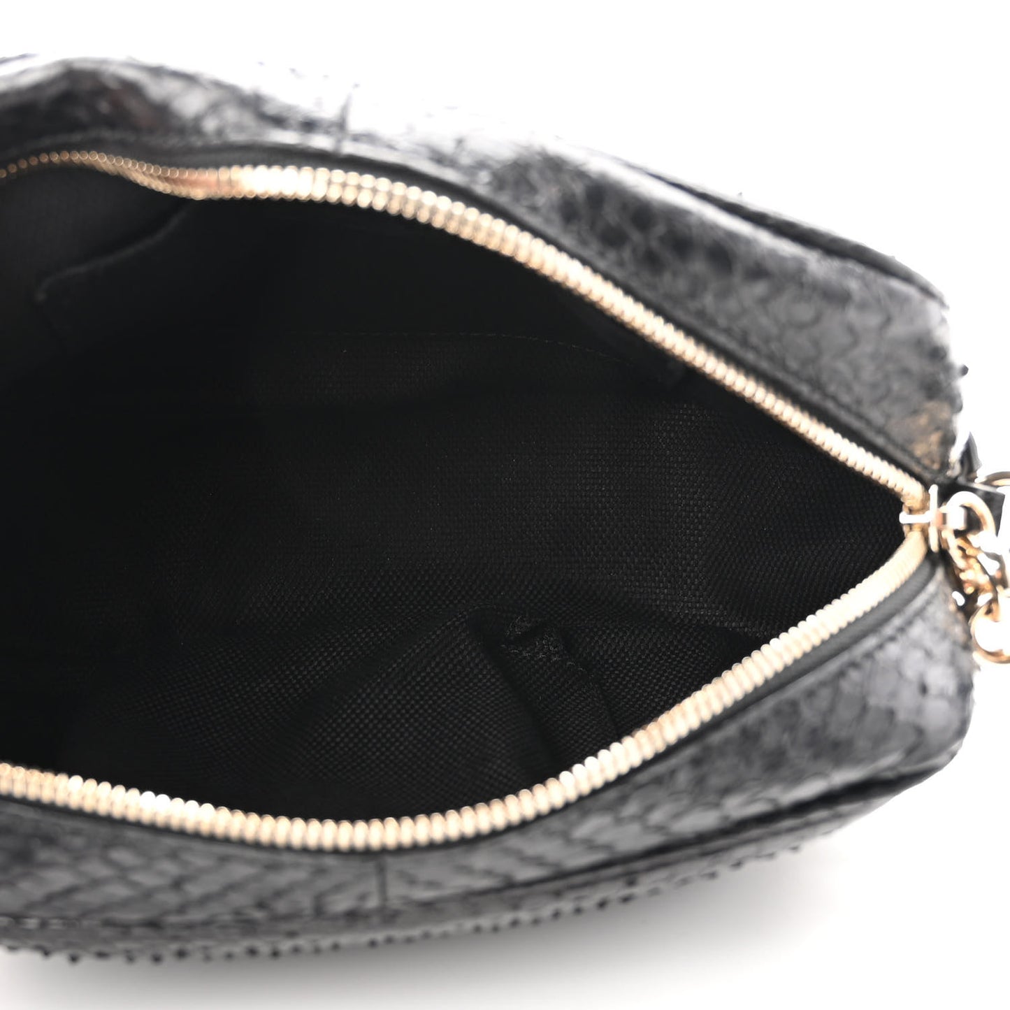 Snakeskin Small Soho Disco Bag Black