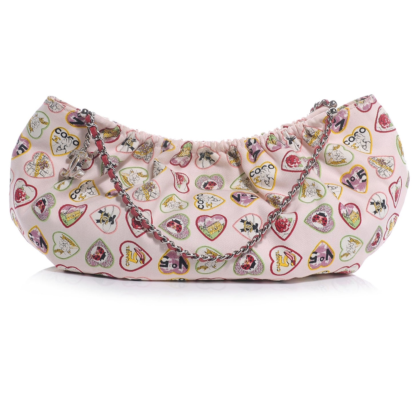 Canvas Coco Hearts Handbag Pink