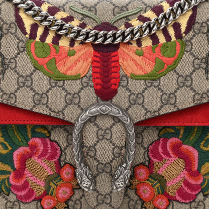 Gucci GG Supreme Monogram Embroidered Medium Dionysus Shoulder Bag Beige Hibiscus 8 of 13