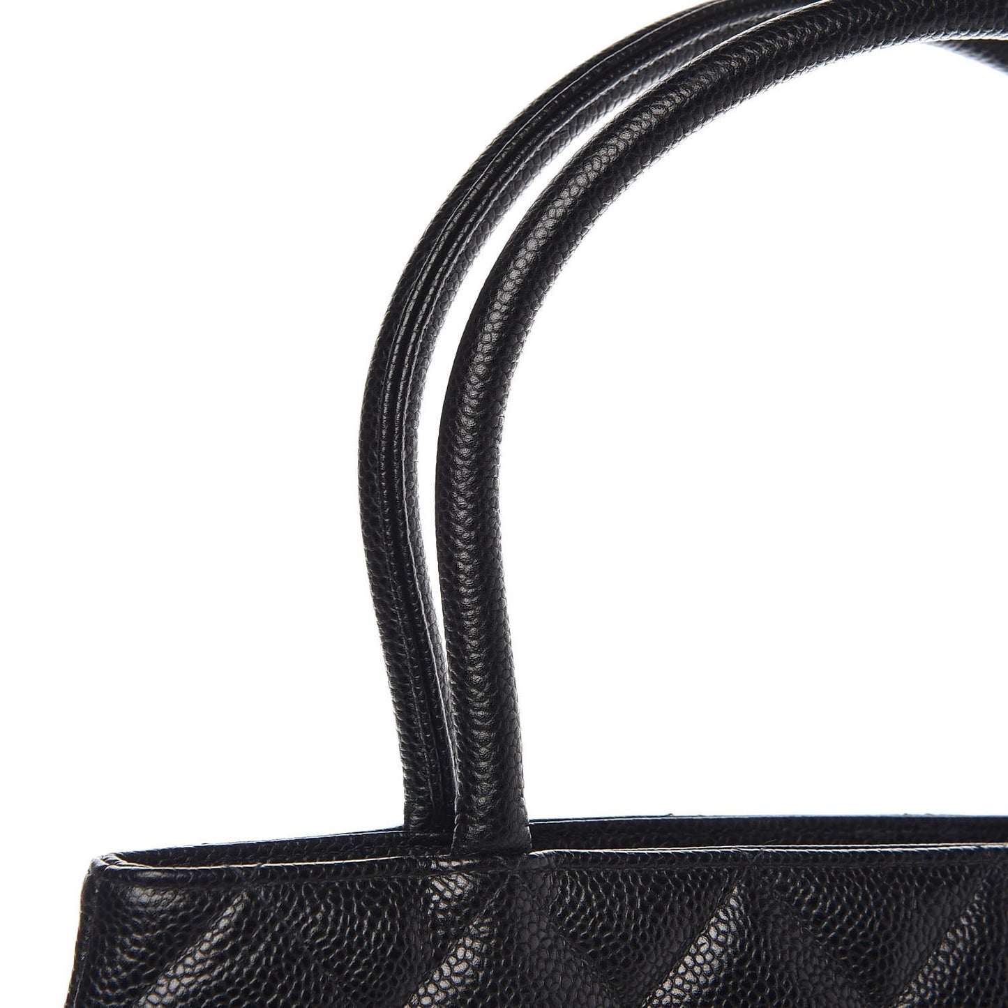 Caviar Quilted Medallion Tote Black