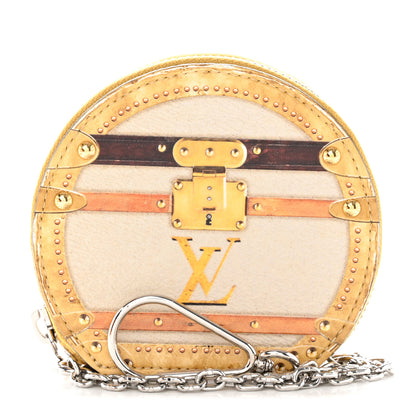 Louis Vuitton Transformed Monogram Time Trunks Micro Boite Chapeau Coin Purse Beige 1 of 8