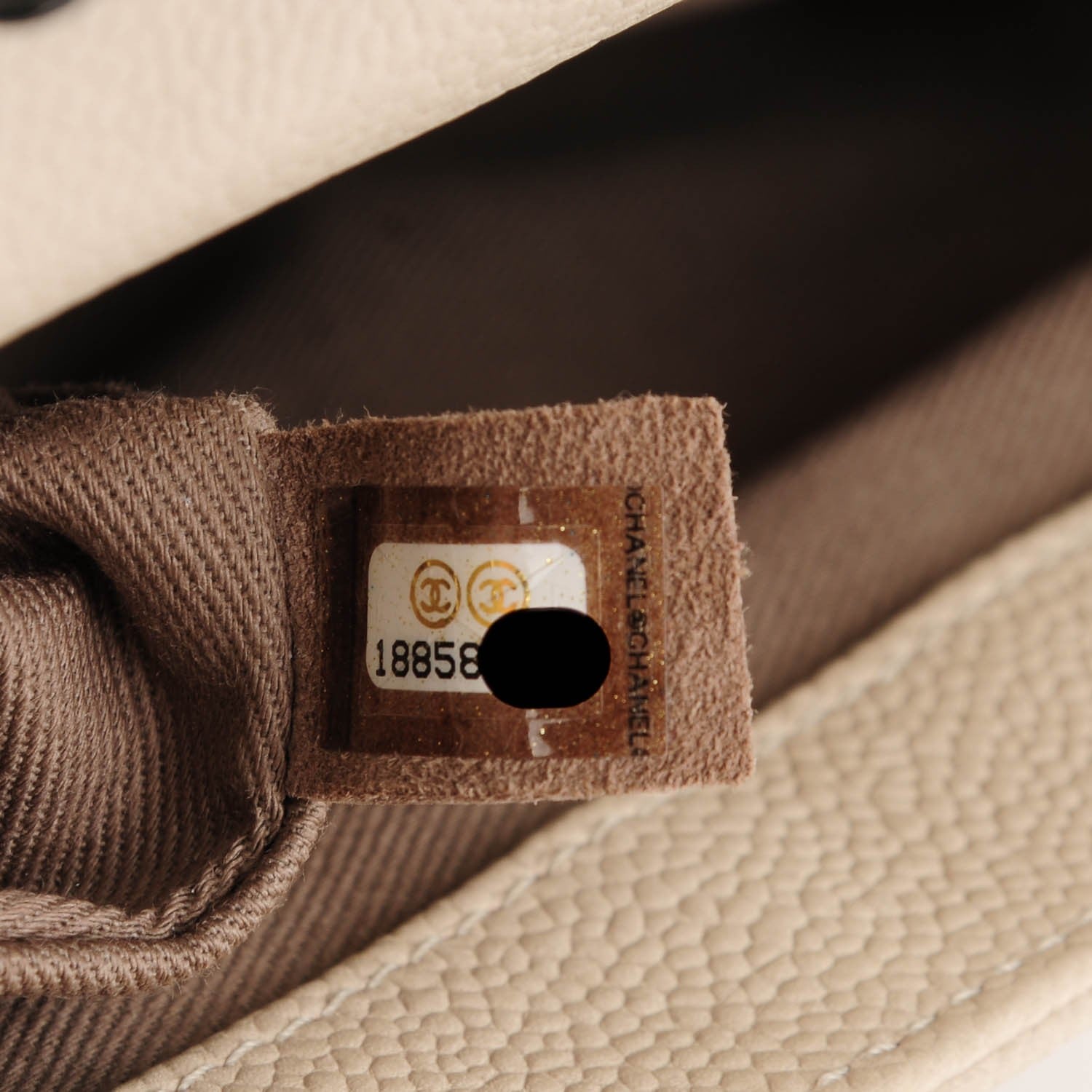 Chanel Caviar Quilted Medium Now and Forever Flap Ivory 8 of 8