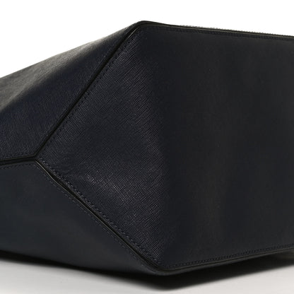 Marc Jacobs Calfskin Embossed Logo East West Shopper Tote Navy 9 of 12