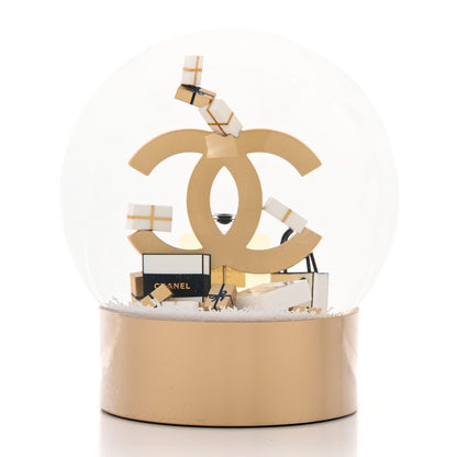 Chanel Glass CC Shopping Bag Snow Globe Gold 3 of 8