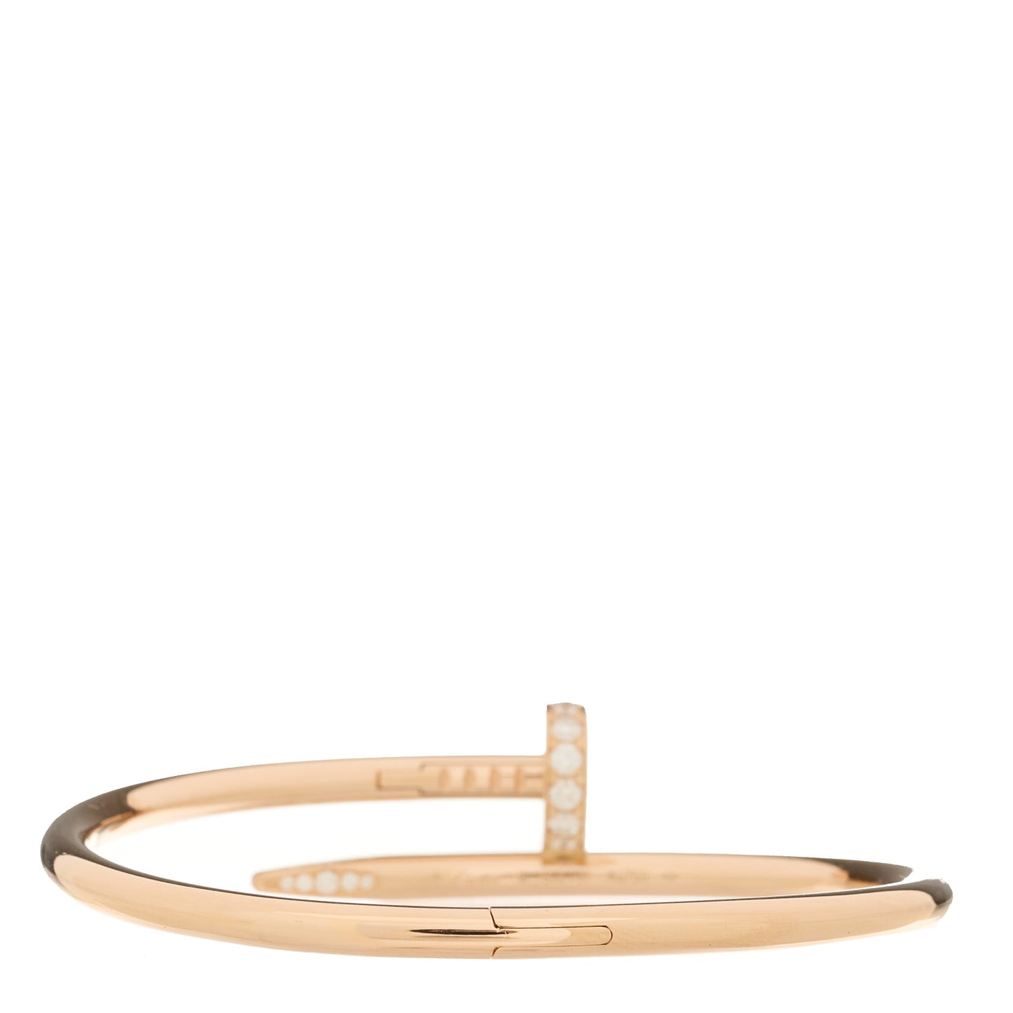 18K Pink Gold Diamond Juste Un Clou Bracelet 16
