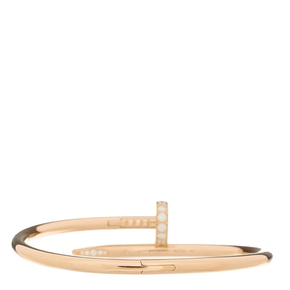 Cartier 18K Pink Gold Diamond Juste Un Clou Bracelet 16 2 of 3