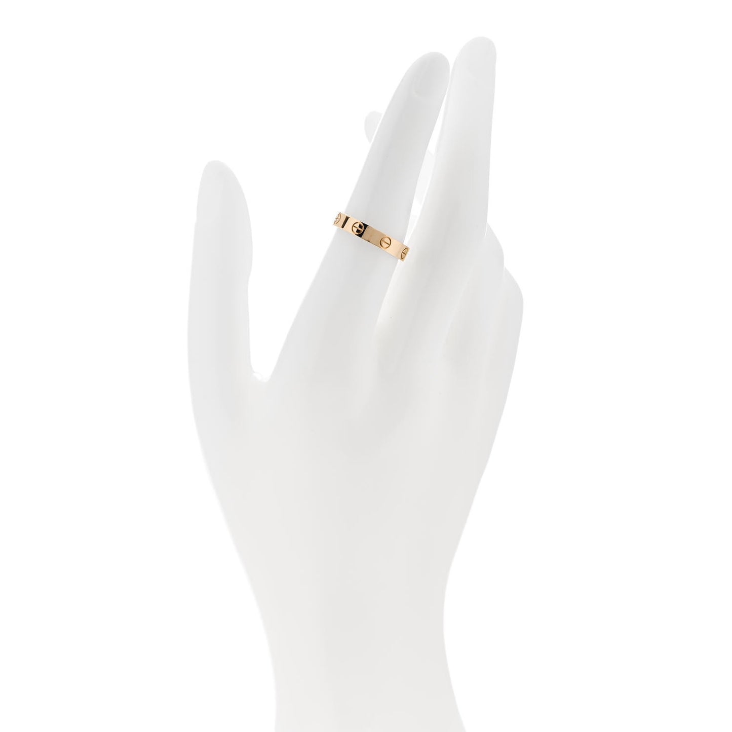 18K Yellow Gold 3.5mm LOVE Wedding Band Ring 53 6.5