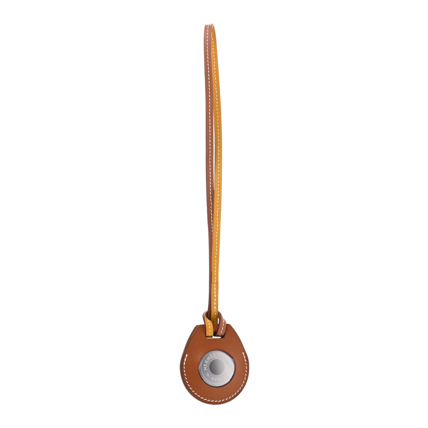 Hermes Fawn Barenia AirTag Bag Charm Fauve 1 of 6