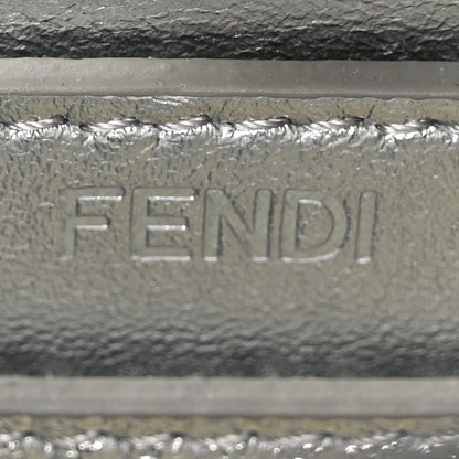 Fendi Crystal Vitello Laminato FF Petite Peekaboo I SEE U Satchel Crystal Argento 6 of 9