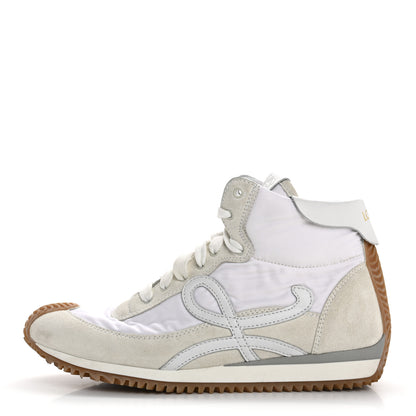 Loewe Nylon Suede Flow Retro Runner High Top Sneakers 37 White 1 of 13