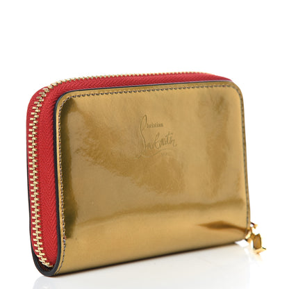 Christian Louboutin Metallic Patent Loubinthesky Panettone Coin Purse Gold 3 of 9