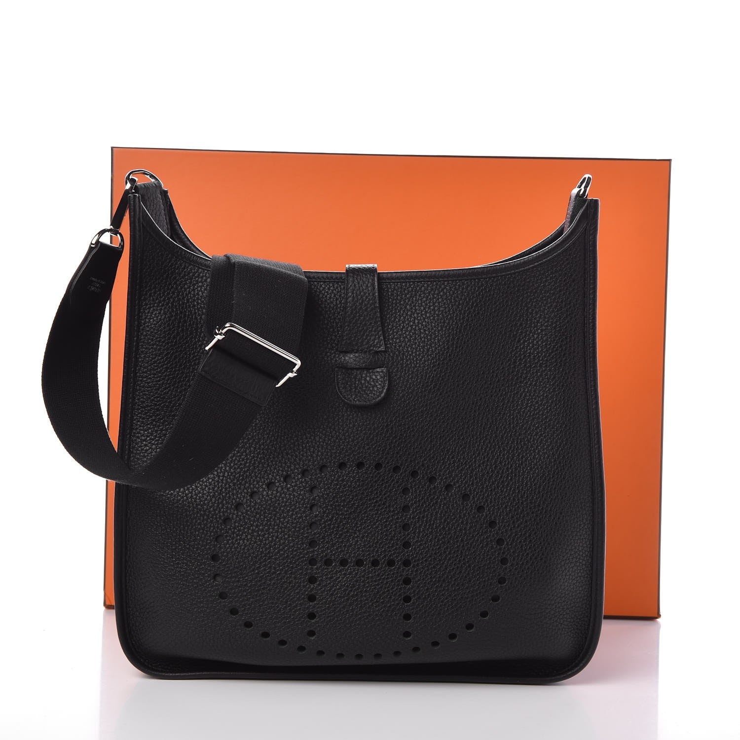Hermes Taurillon Clemence Evelyne III GM Black 8 of 8