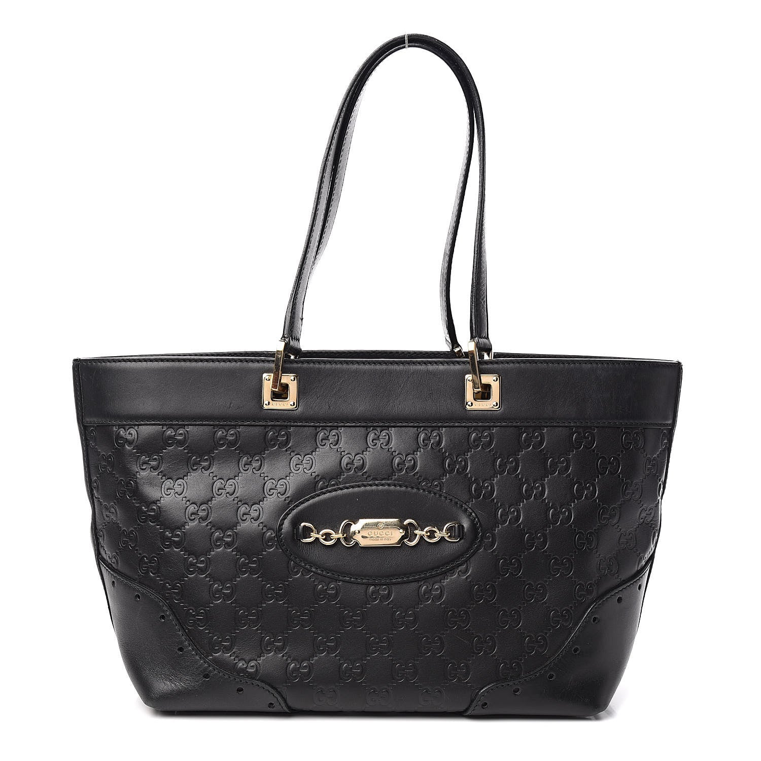 Gucci Guccissima Large Punch Tote Black 1 of 12